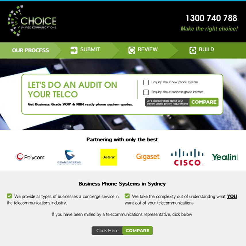 Website Design and Build for Cmpare my Telco