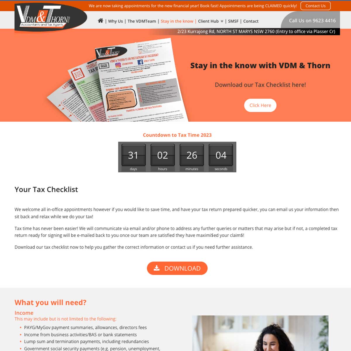 Website Design and Build for VDMandThorn Accounting