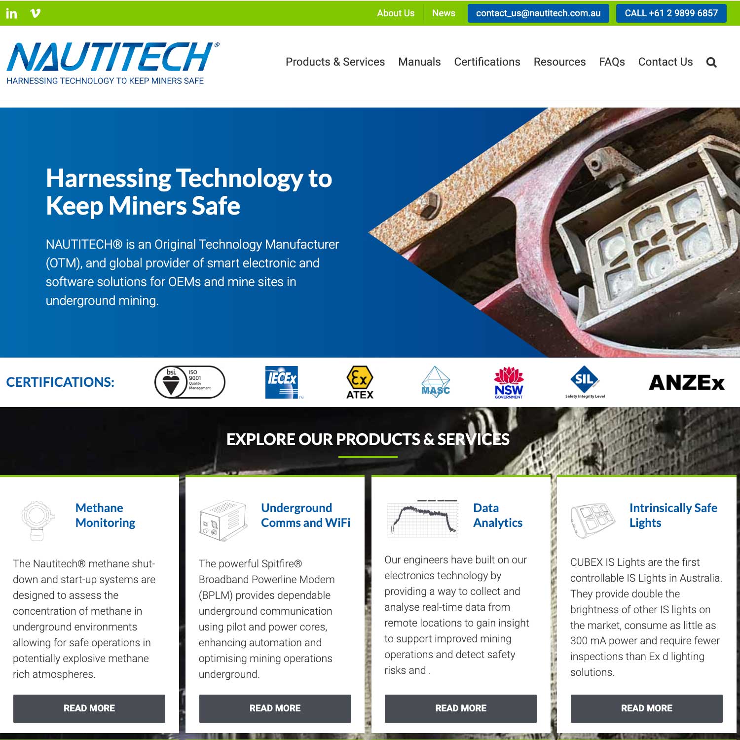 NAUTITECH homepage redesign